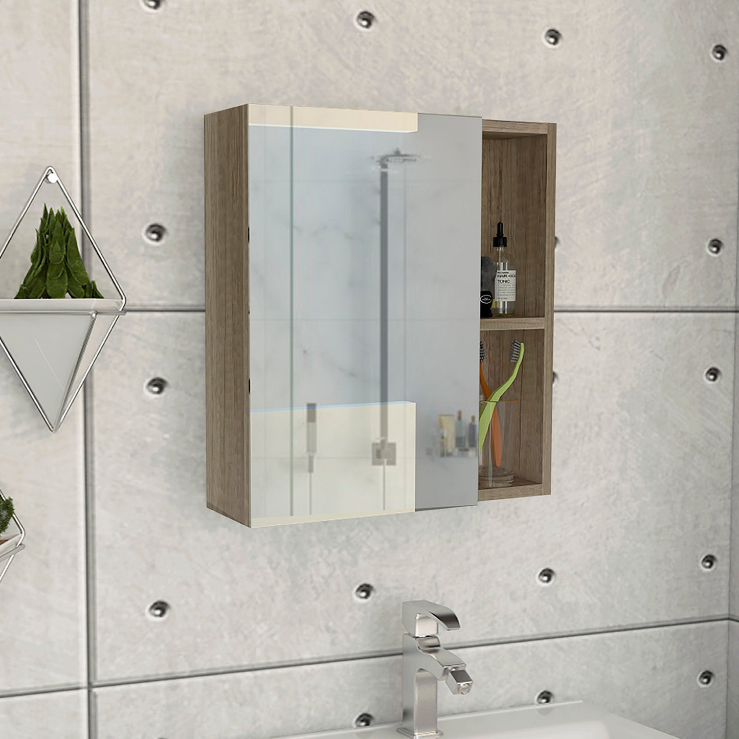 Pine Medicine Cabinet - Beige