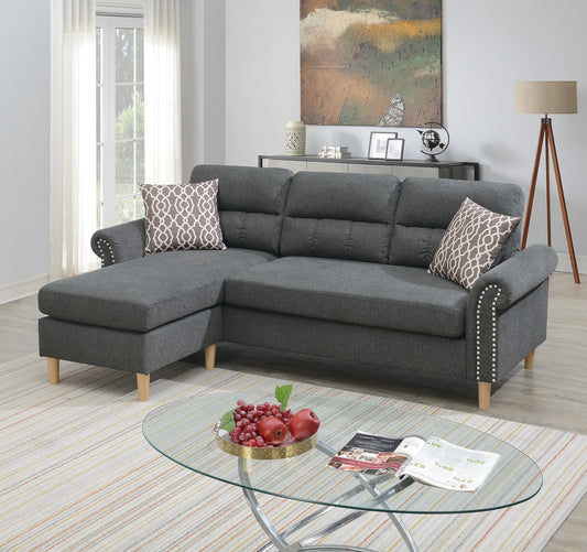 Esme Reversible Sectional Sofa Set  - Gray