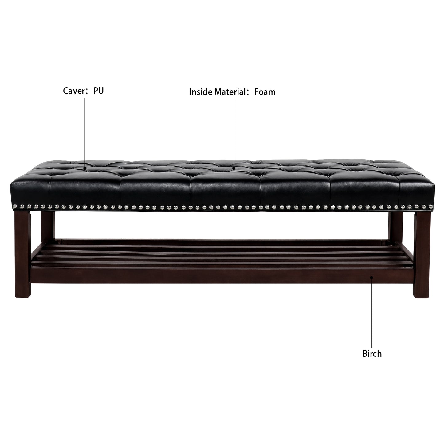 Woodland Retreat Bench - Black