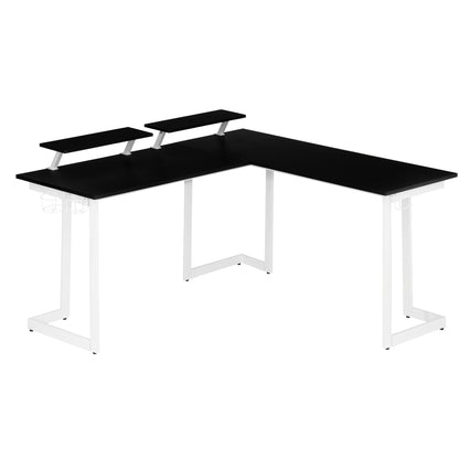 Sport Warrior L-Shaped Gaming Desk - White