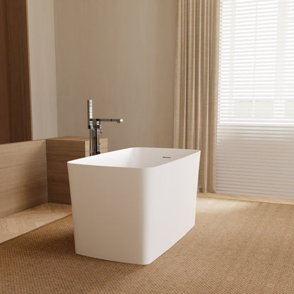 Tomi 47'' Freestanding Japanese Soaking Bathtub with Built-in Seat