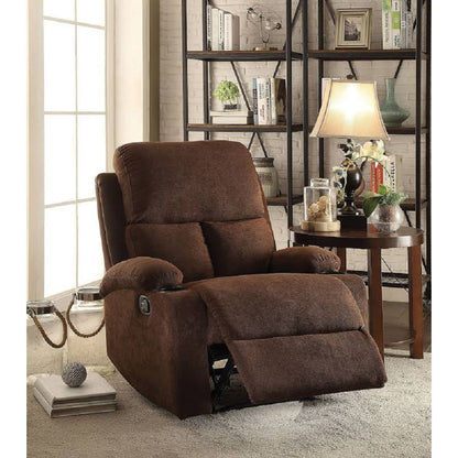 Rosia Velvet Recliner - Chocolate