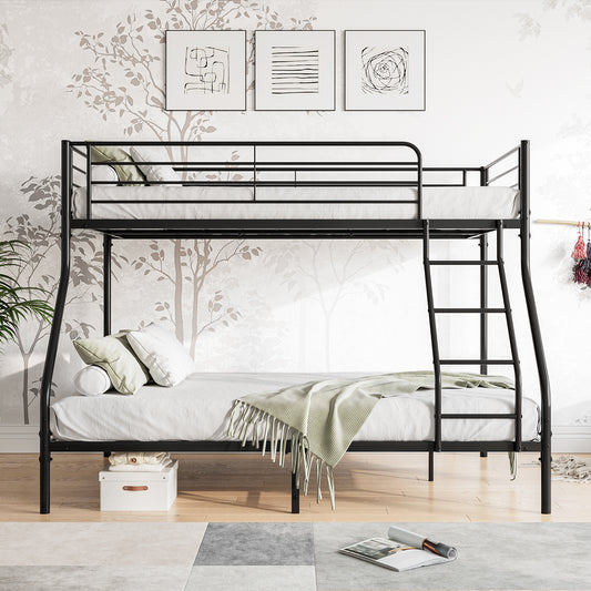 The Diamond Twin-Over-Full Metal Bunk Bed -Black