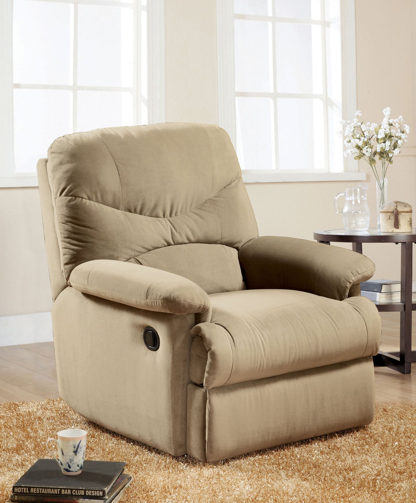 Arcadia Microfiber Recliner - Beige