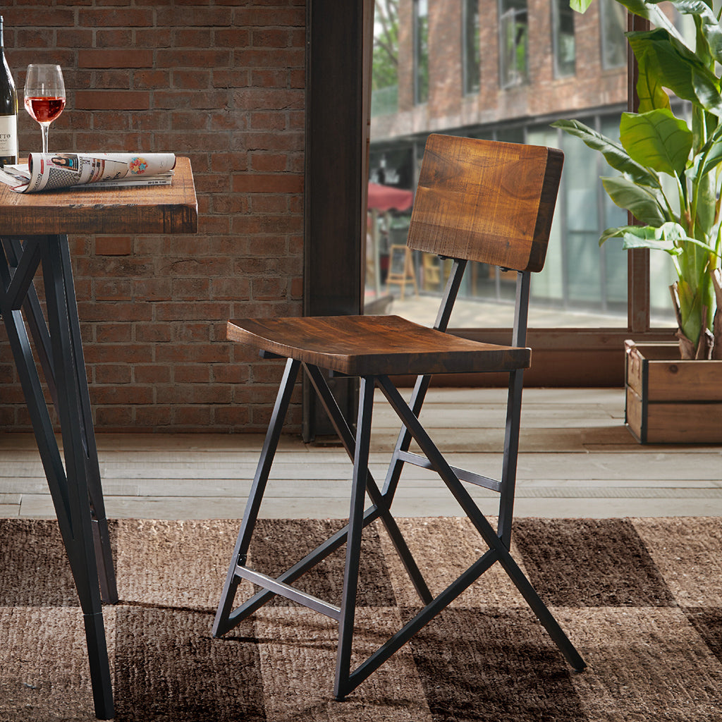 TRESTLE Counter Stool - Brown