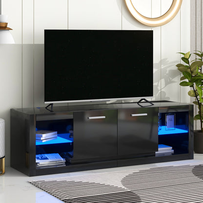 Bebe TV Stand with LED Color Changing Lights - Black