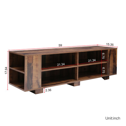 Elevate TV Console: Modern Entertainment Center with Open Shelves