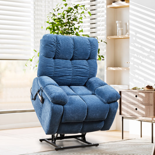 Quest Power Lift Recliner Chair  with Massage and Heat - Blue