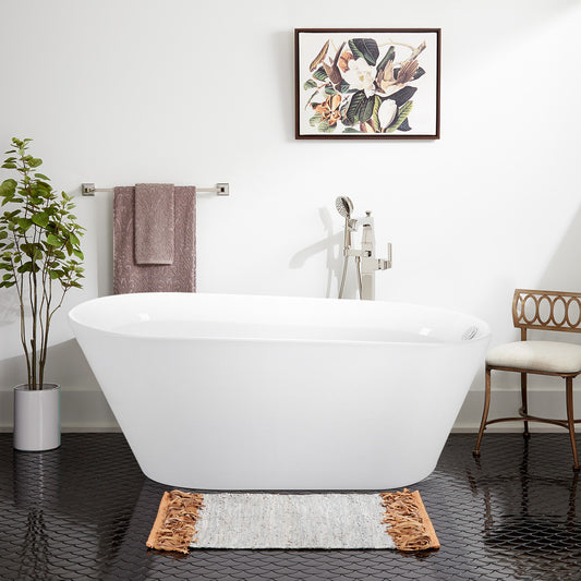 Omex 69"  Acrylic Freestanding Soaking Bathtub  - White