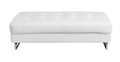 United Genuine Leather Ottoman - White