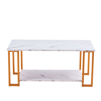 Luxor Gold Marble Coffee Table