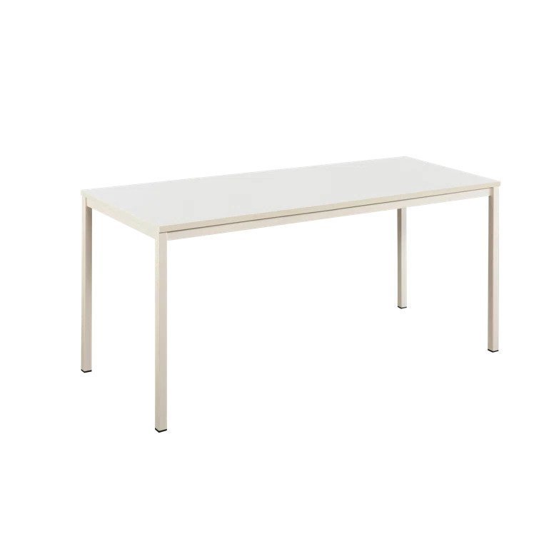 Harry Contemporary Wood and Metal Computer Desk - Ivory