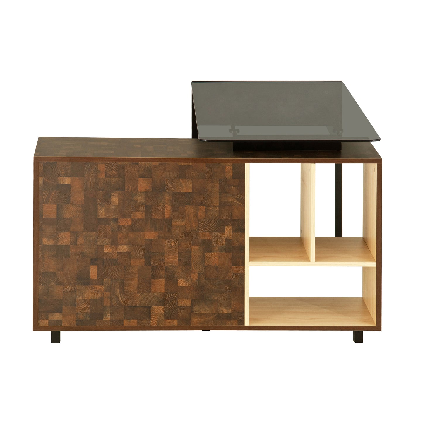 Oak Tech Corner Storage Desk