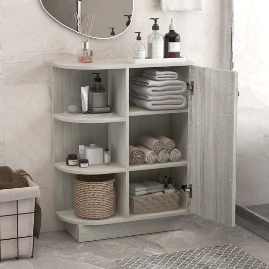 Sora Open Style Shelf Cabinet with Adjustable Plates - Oak