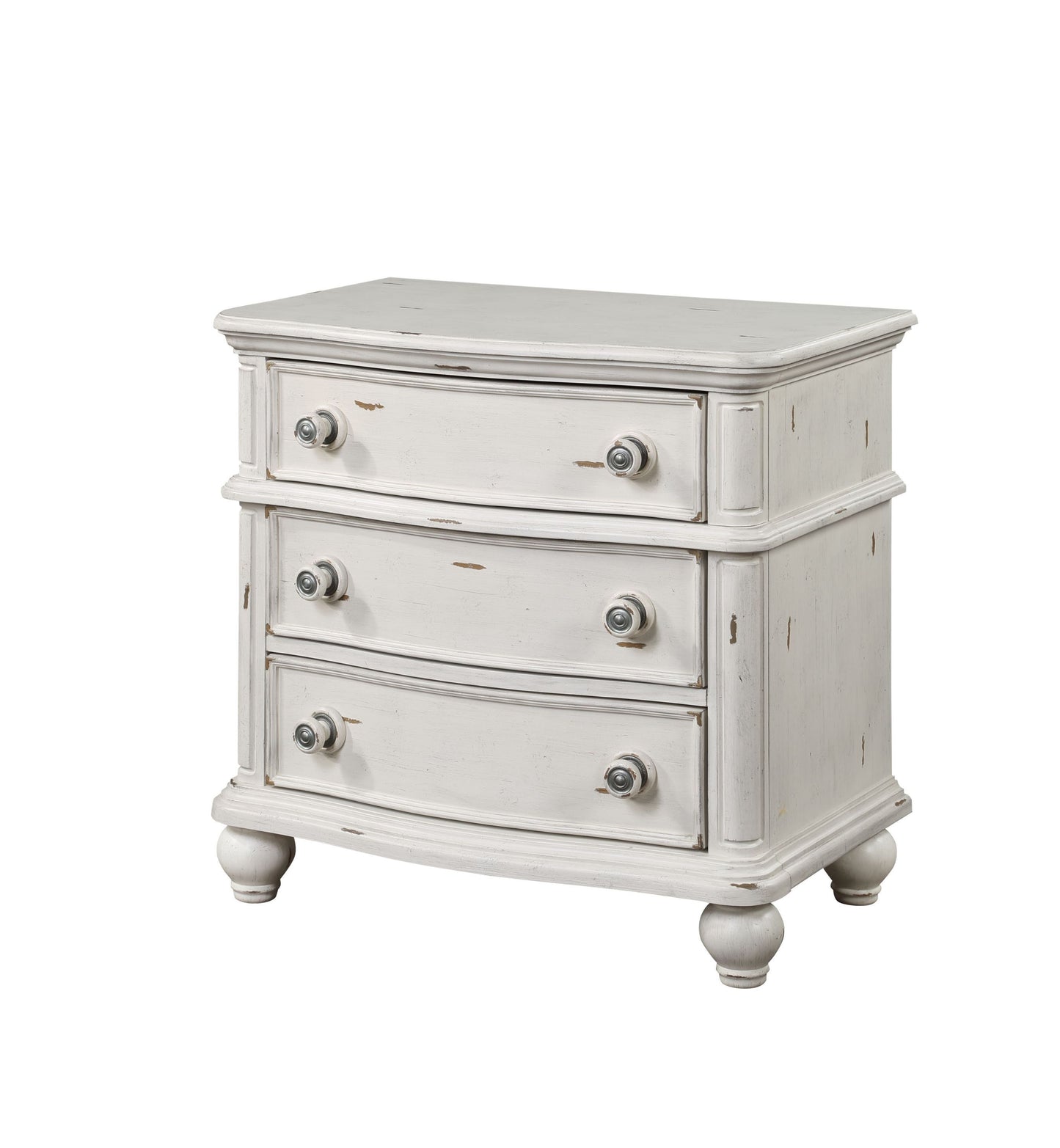 Jaqueline Antique Nightstand - White