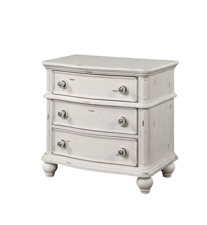 Jaqueline Antique Nightstand - White