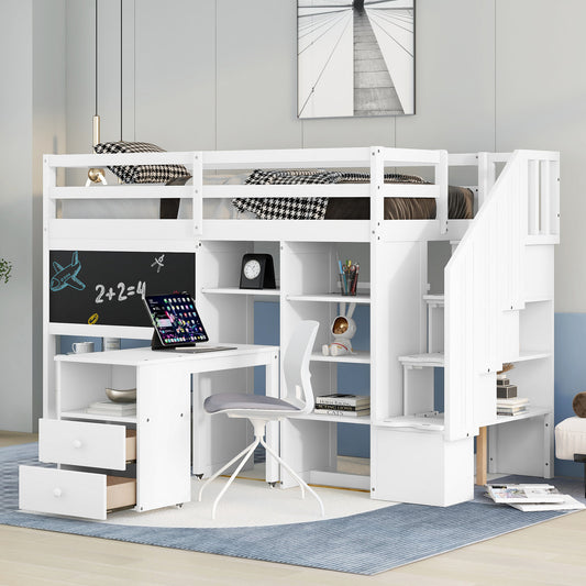 Smart Space Twin Loft Bed : The Ultimate Study and Storage Solution