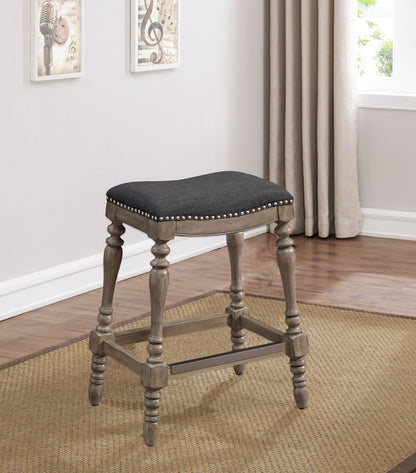 Carolina Saddle Seat Counter Stool - Gray