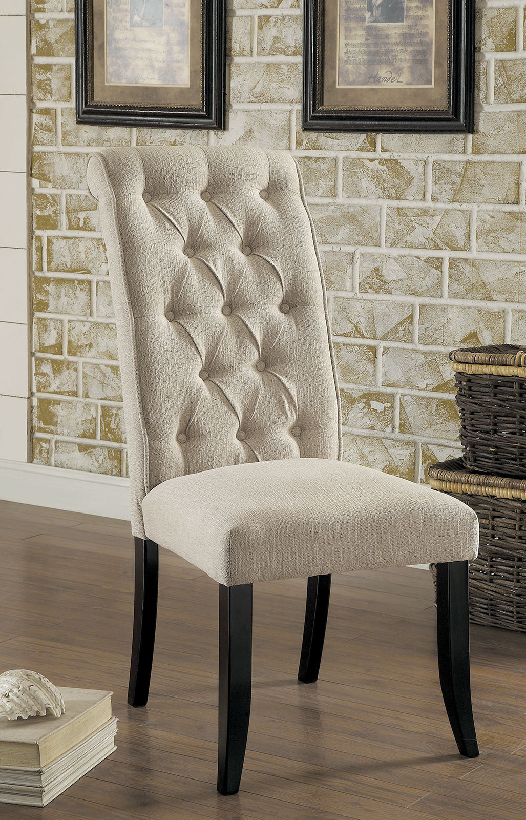 Casey Fabric Dining Chairs (Set of 2) - Beige