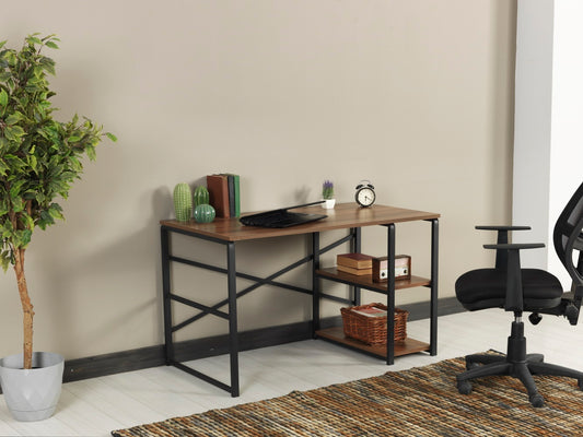 Elevate Store Sage Black Metal Frame 47" Wooden Top Office Desk