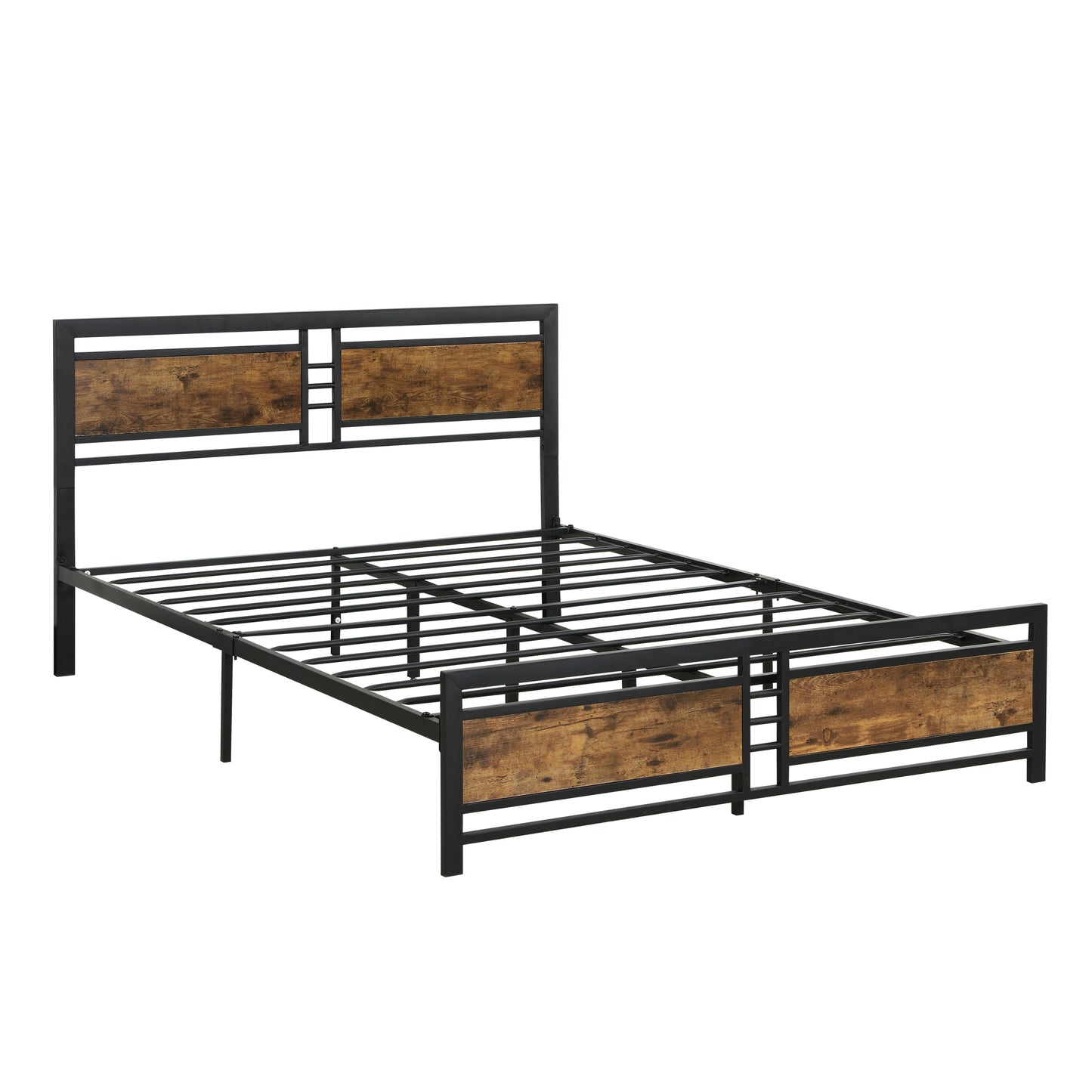 ElevateRest MetalWood Platform Bed