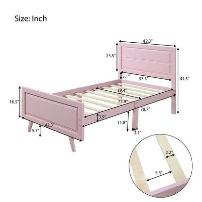 Pink Dreamwood Twin Bed