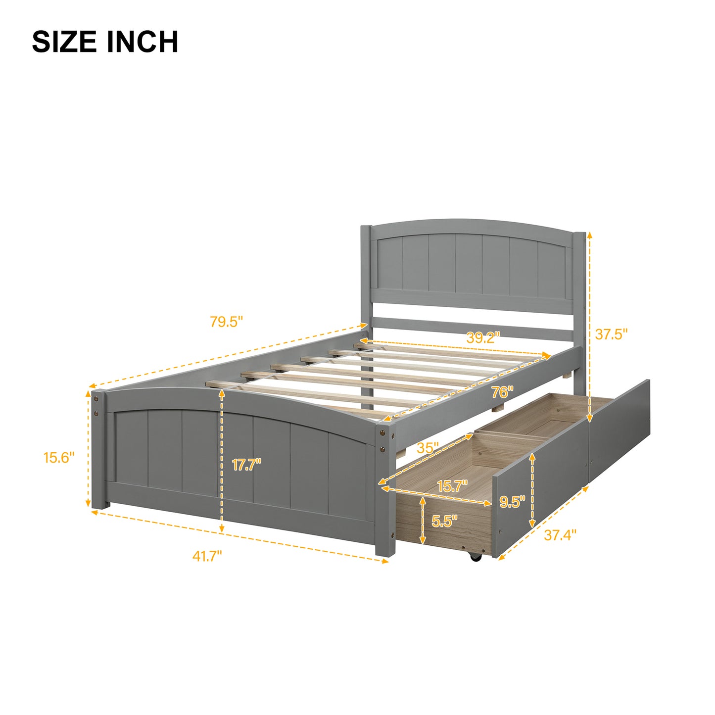 Cloud Soft Twin Platform Bed