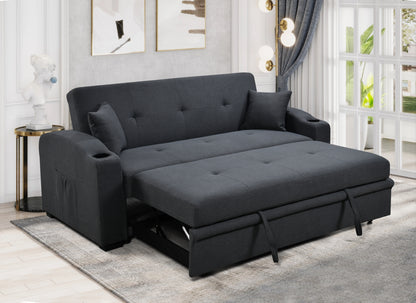 Tazz Pull-Out Sleeper Sofa - Dark Blue