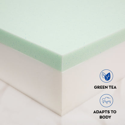 Eze Green Tea Infused Memory Foam 8" Mattress - Queen