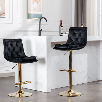 Valor Swivel Bar Stools - Black Set of 2