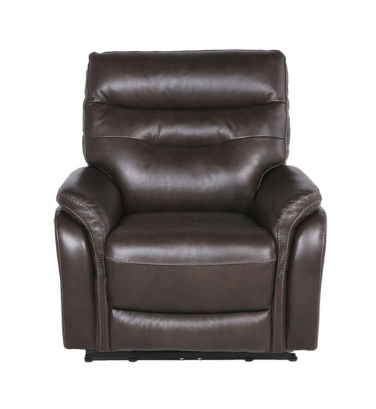 Rosa Top-Grain Leather Recliner - Brown