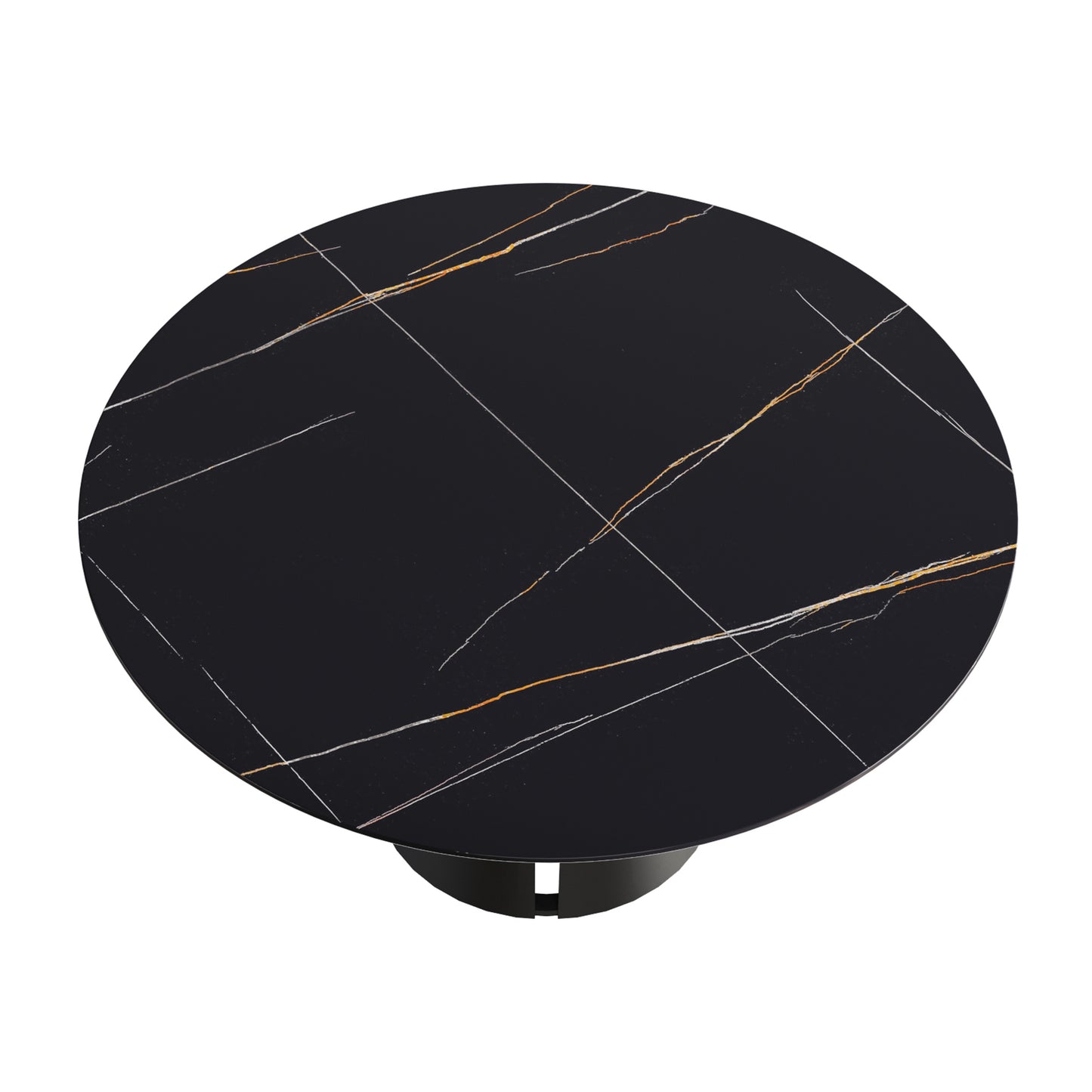 Elegant Ebony Round Dining Table