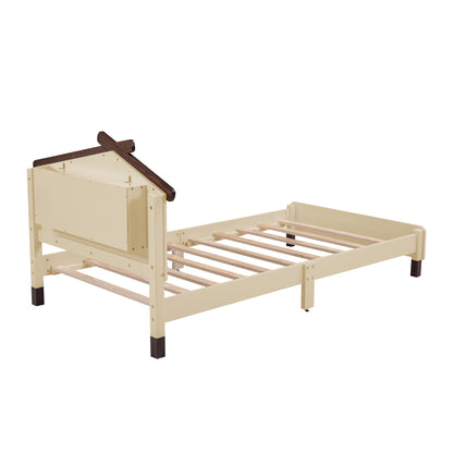 Dreamwood Twin House Bed with IllumiGlow Nightlights