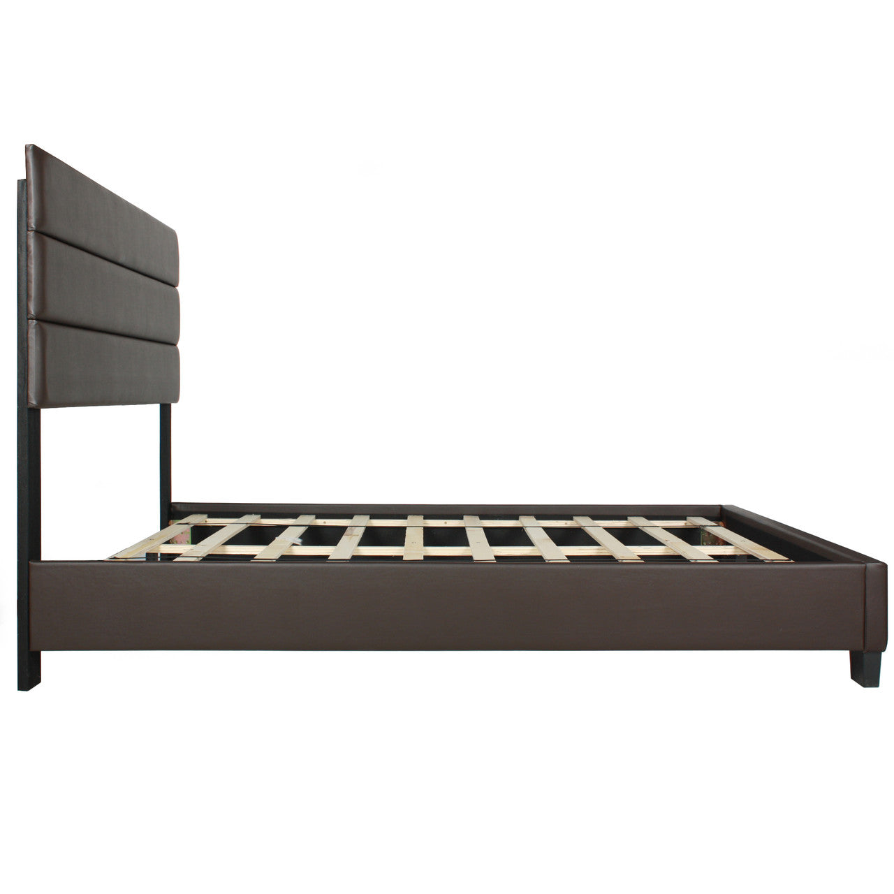 Go Green Woods Napoli Faux Leather Upholstered Platform Bed Full