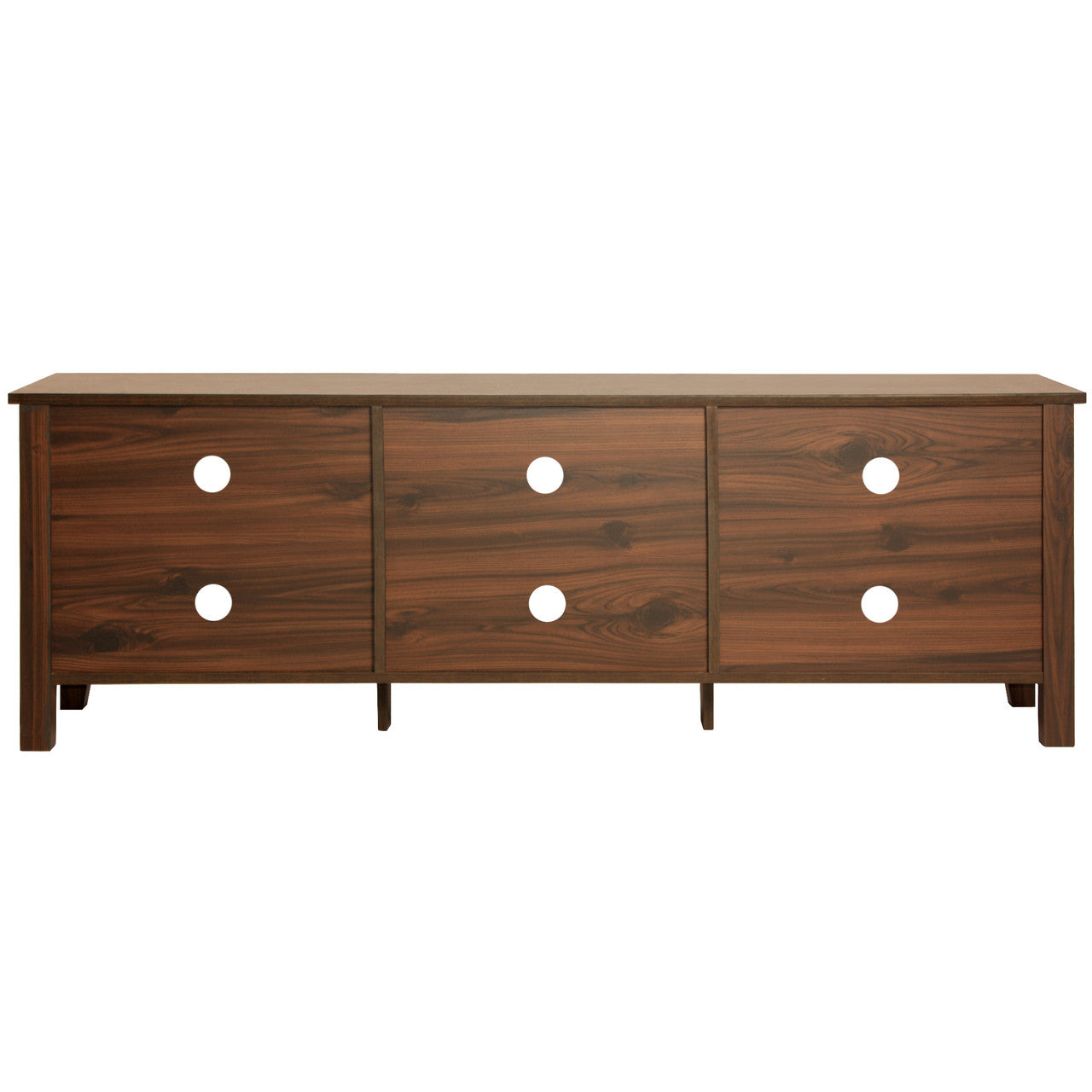 Go Green Woods Noah Wooden 70 TV Stand with Open Storage Shelves