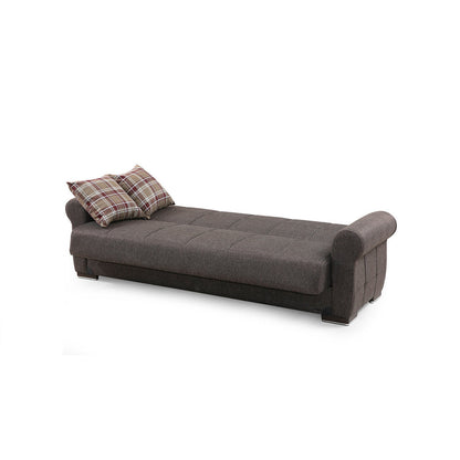 Silva Brown Fabric Sofa Bed