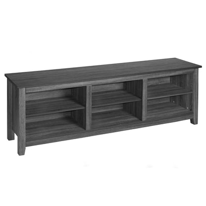 Go Green Woods Noah Wooden 70 TV Stand with Open Storage Shelves