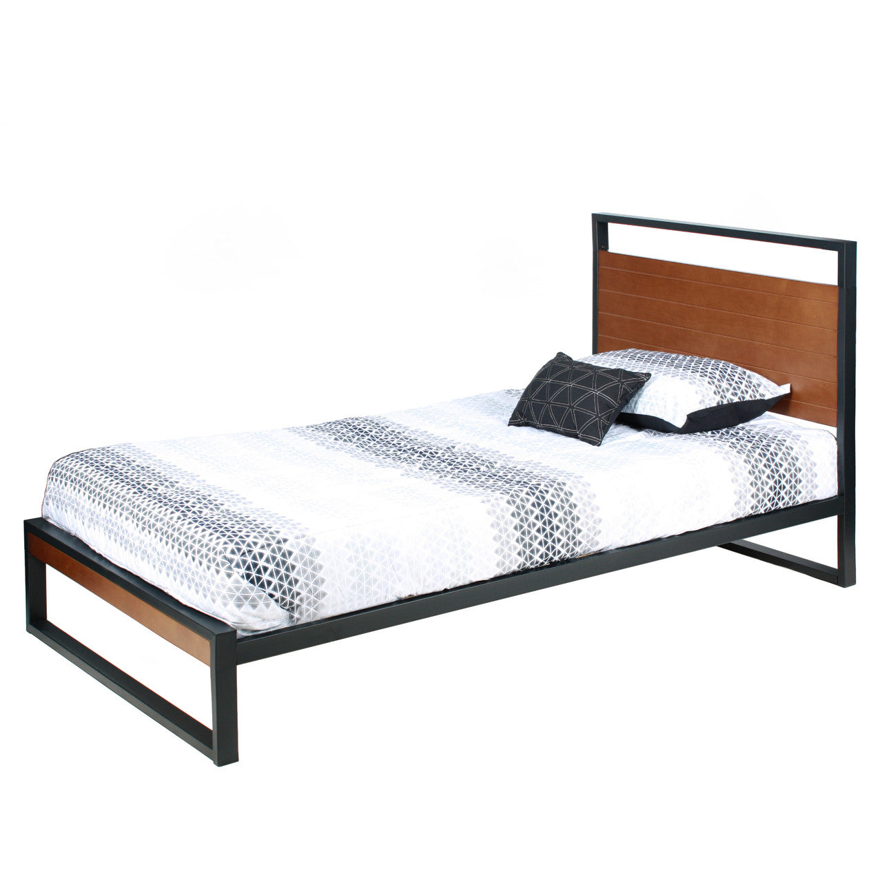 Go Green Woods Maximo Metal and Wood Platform Bed Frame Twin