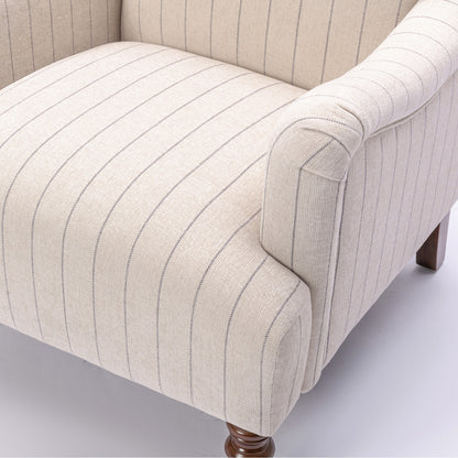 Sylvia Sea Oat Striped Accent Chair