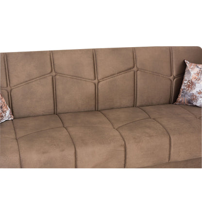 Ana Light Brown Fabric Sofa Bed