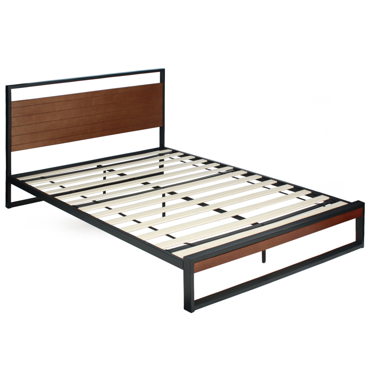 Go Green Woods Maximo Metal and Wood Platform Bed Frame Queen