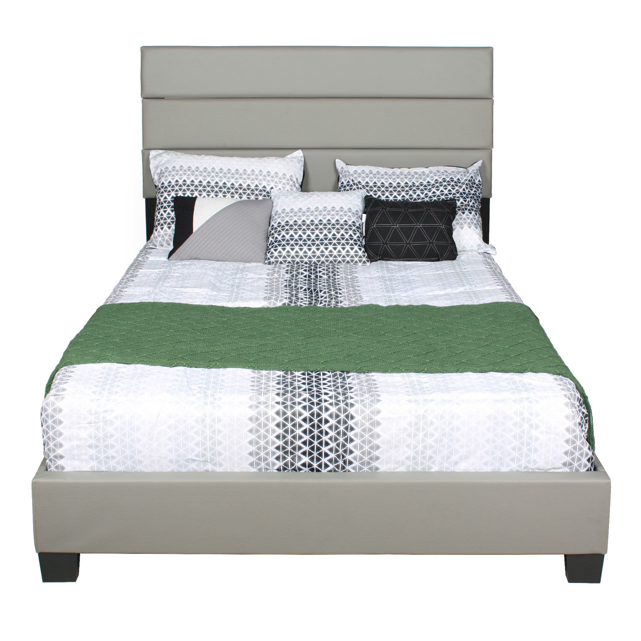 Go Green Woods Napoli Faux Leather Upholstered Platform Bed Full