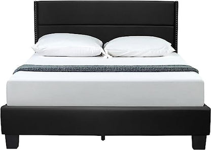 Go Green Woods Giulia Faux Leather Upholstered Queen Platform Bed