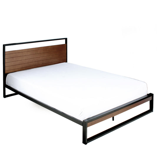 Go Green Woods Maximo Metal and Wood Platform Bed Frame