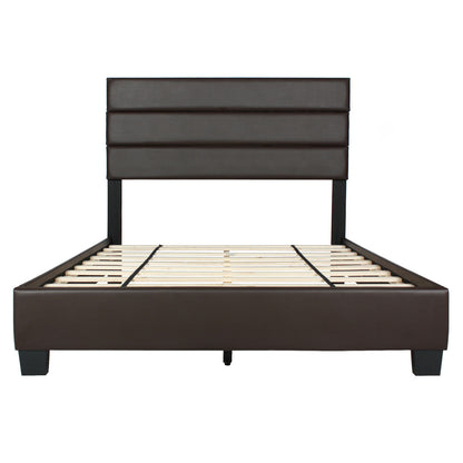 Go Green Woods Napoli Faux Leather Upholstered Platform Bed Full