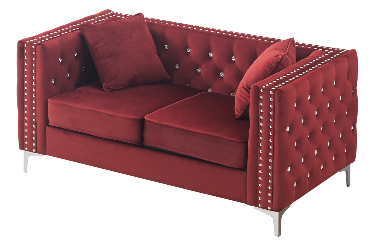 Burgundy Beauty Loveseat -  Burgundy