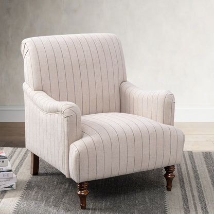 Sylvia Sea Oat Striped Accent Chair