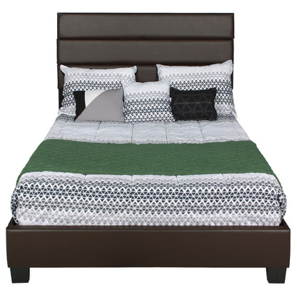 Go Green Woods Napoli Faux Leather Upholstered Platform Bed Full