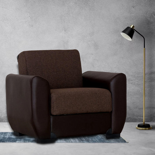 Primo Brown PU Leather Arms Chair