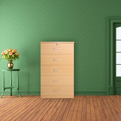 Go Green Woods Olivia Wooden Tall 5 Drawer Chest